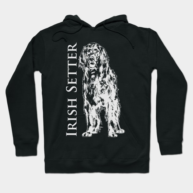 Irish Setter Dog Hoodie by Nartissima